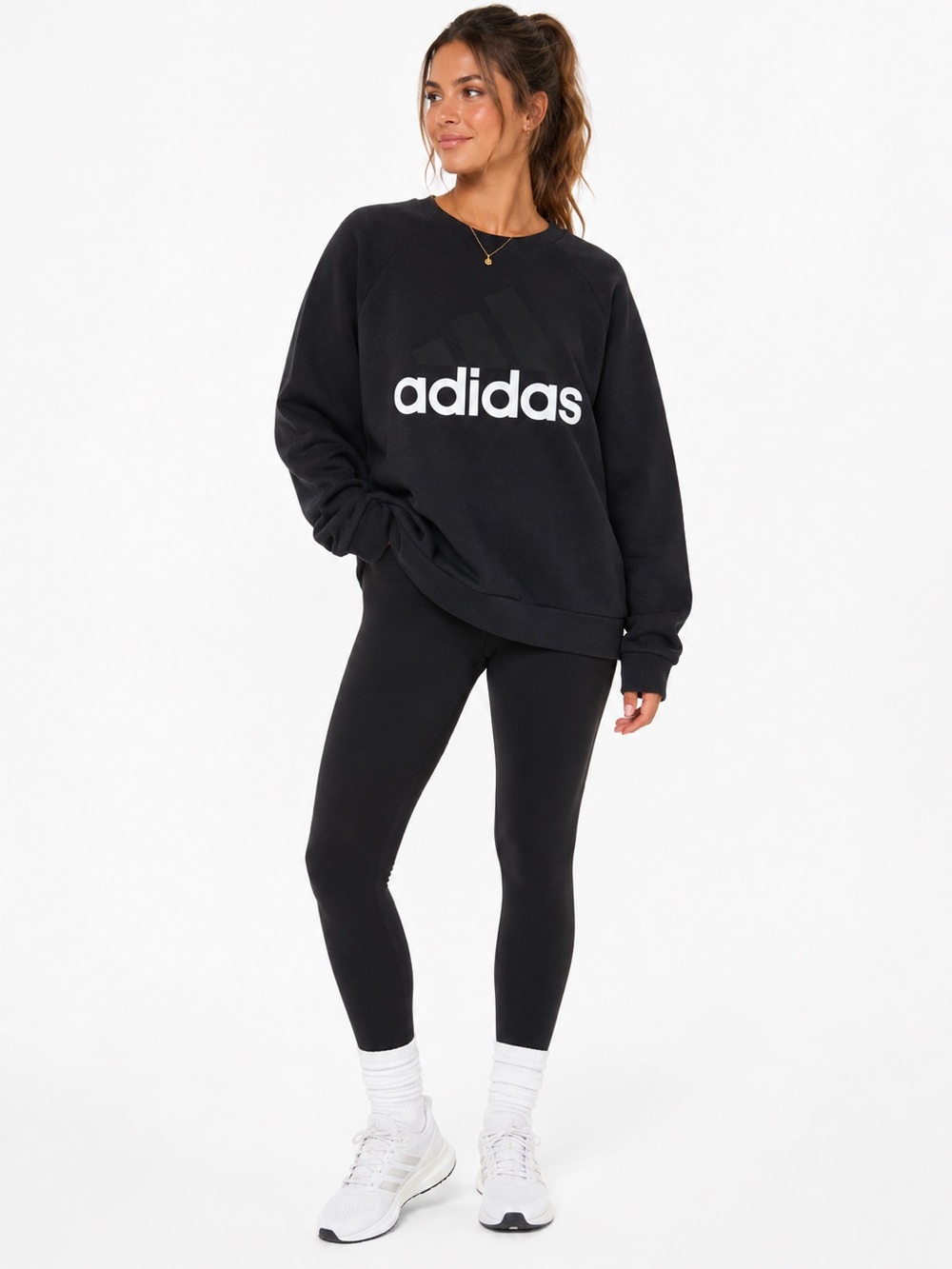 adidas Black Logo Pullover Sweatshirt